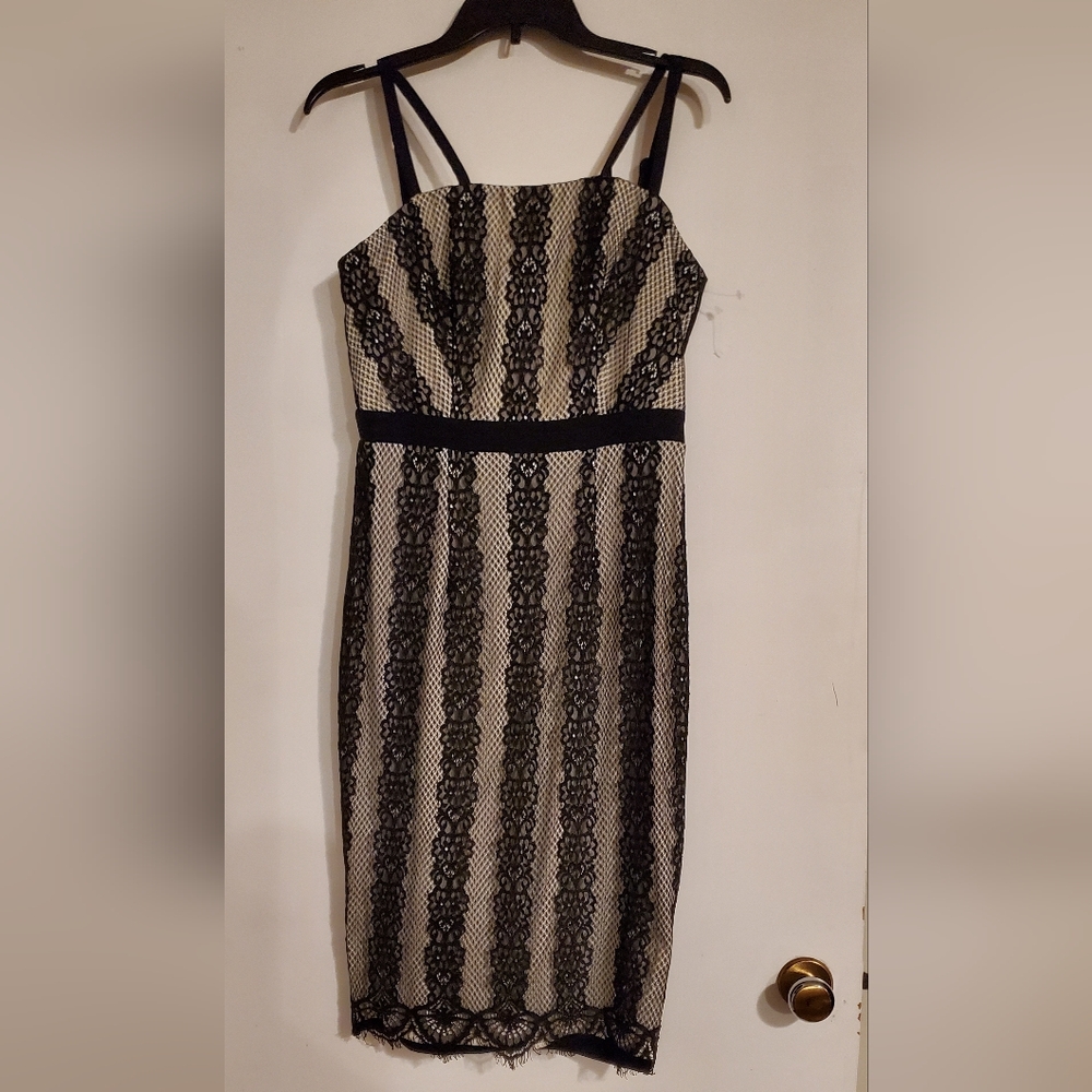 LITTLE MISTRESS Black Lace Dress US 8 UK 12